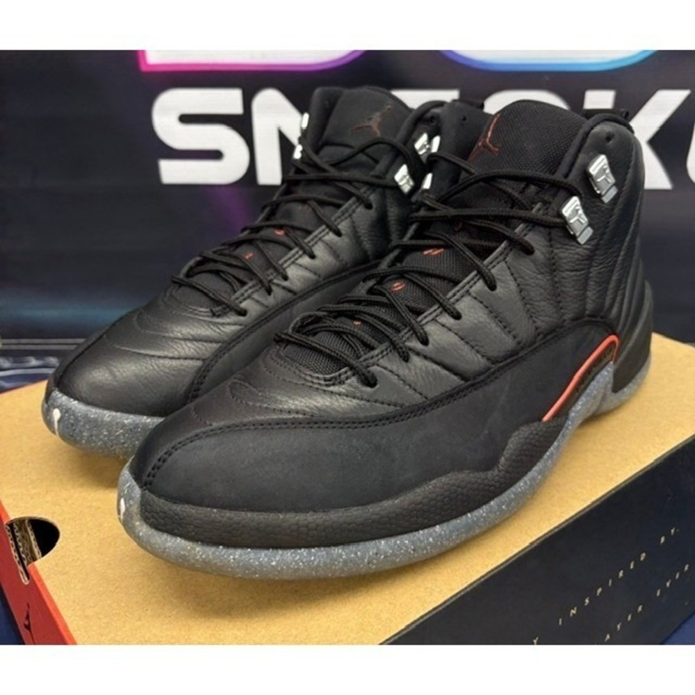 Jordan 12 Retro Utility Black Crimson (2021) DC1062-006 Mens sneakers size 11.5